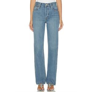 NEW RE/DONE Moon Stone 90s High Rise Loose Cotton Rigid Denim Jean Size 23